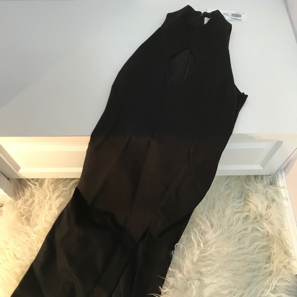 N NICHOLAS Diamond Cut-Out Gown Black Dress - Picture 4 of 6